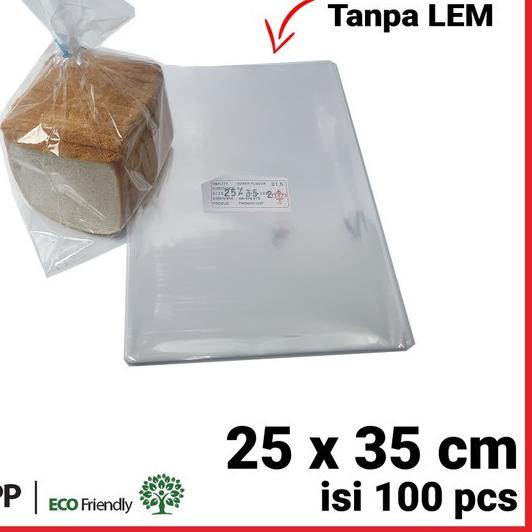 

✾ 25x35 cm Plastik OPP TEBAL (POLOS/Tanpa LEM) | Plastik Roti Tawar 370 gr | Kemasan Roti Tawar Bening ✻