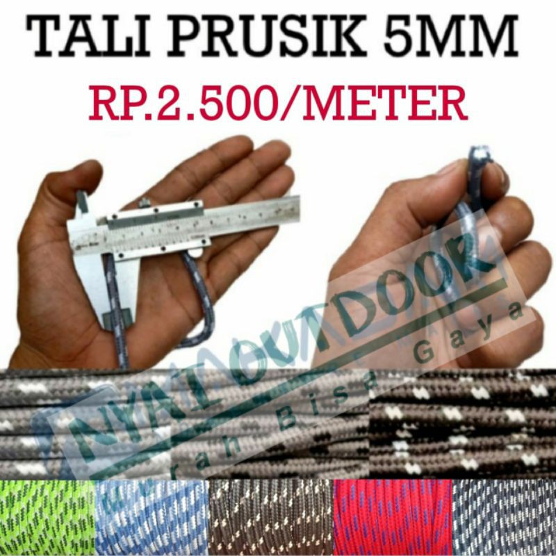 tali prusik 5mm tali perusik paracord 5 mm