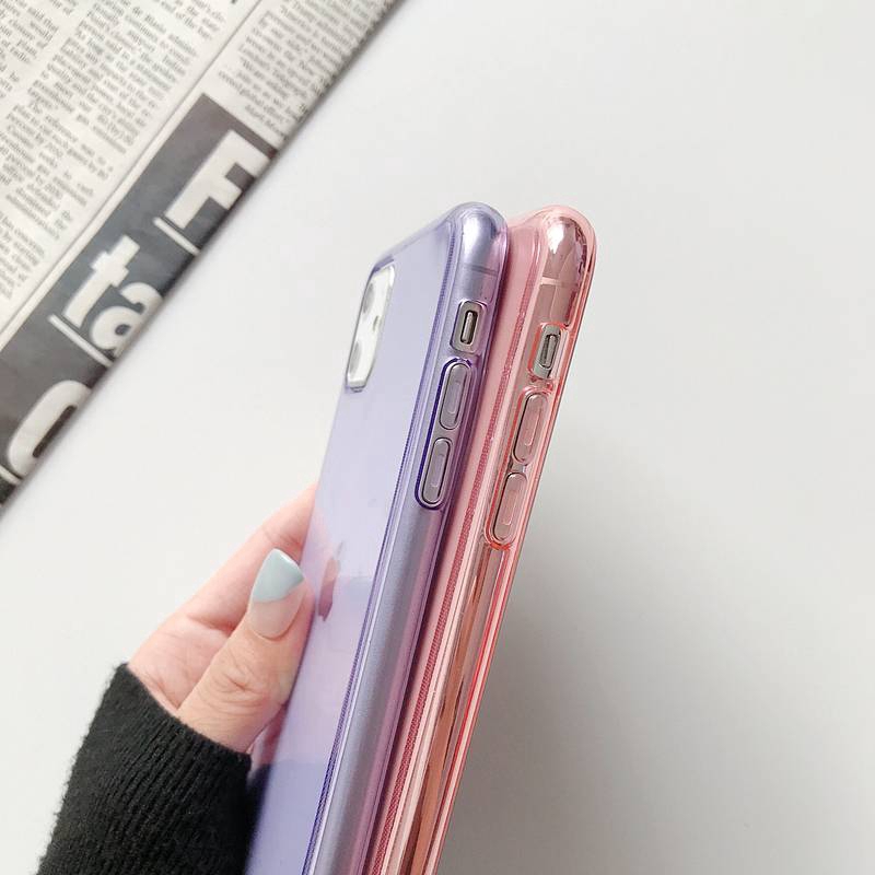 transparent case iPhone 11 Pro X XS MAX XR SE 2020 i6 6s+ 7 8Plus Ultra-thin phone case full cover soft tpu case