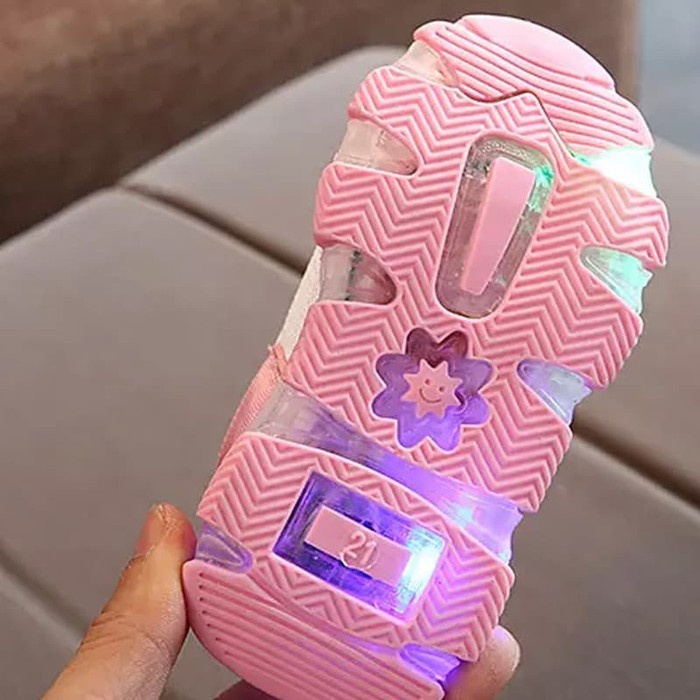 Sepatu Anak Sport Kasual Laki-Laki Bayi perempuan Lampu LED