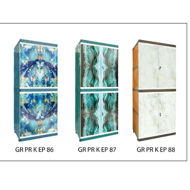 JUMBO Lemari plastik grand club kunci 4 susun karakter LIMITED SERIES