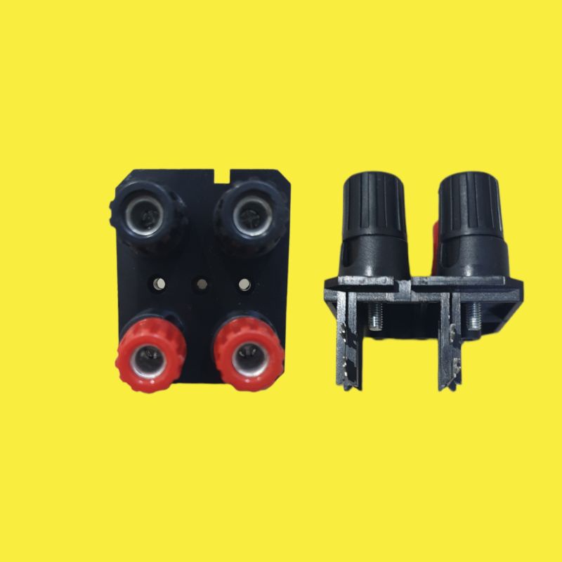 Terminal Speaker Binding Post Socket Soket Banana Kotak 4 Pin