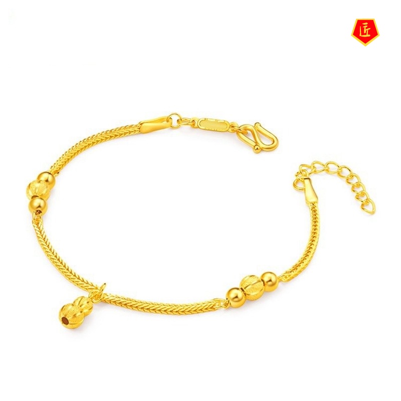 [Ready Stock]Fashion Elegant Gourd Gold Bracelet