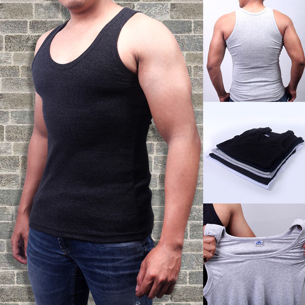 KAOS SINGLET PRIA IMPORT ADIDAS BRAND ORIGINAL MURAH KODE ZSP01 BY ZEZESHOP