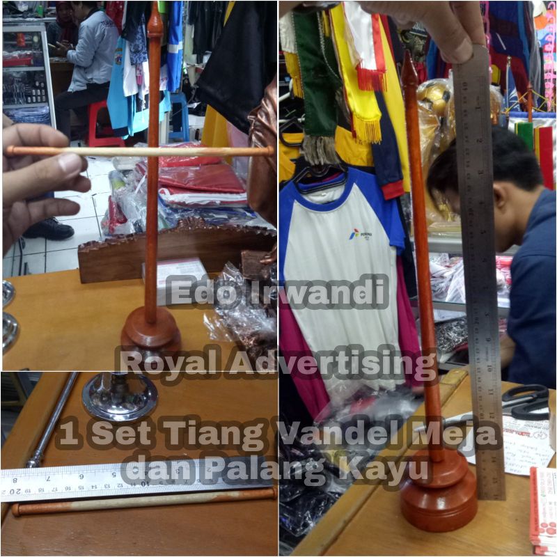 

Satu Pasang Tiang Bendera Vandel Kayu Meja dan Palang Kayu Ready Stock
