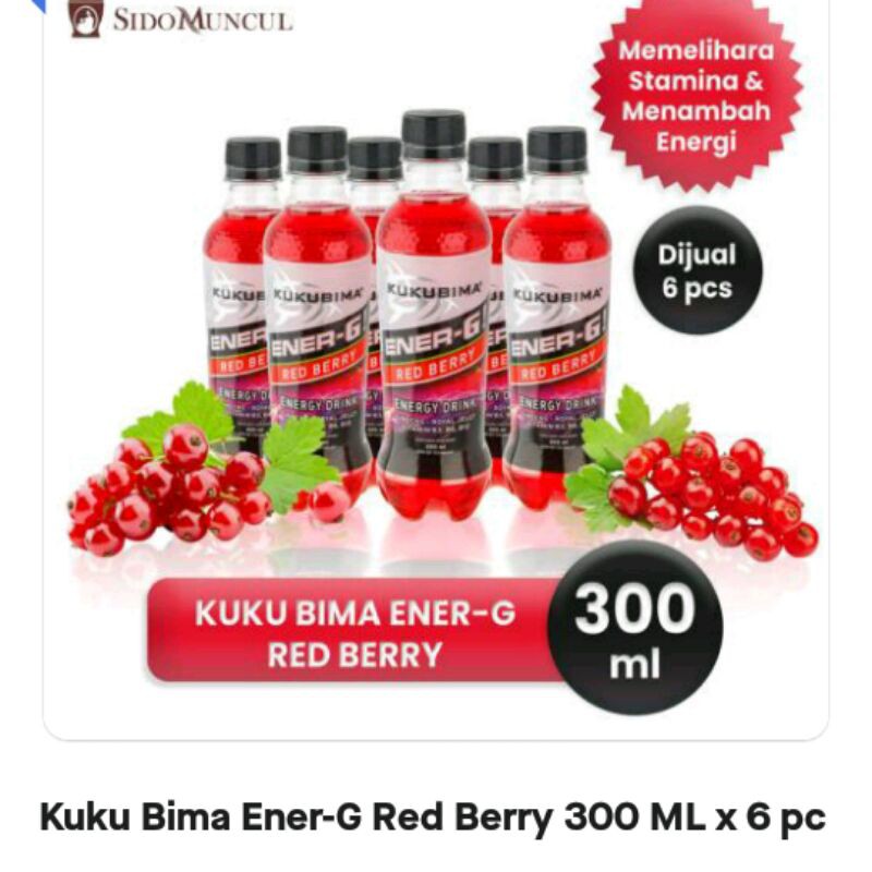 

KUKU BIMA ENER-G RED BERRY 300 ML (1 CRTN 6 PCS) *N*