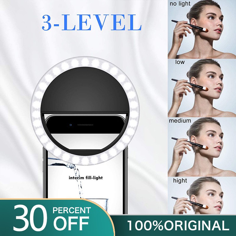 Ringlight kecil LED Ring light USB charger ring lampu selfie universal Portabel