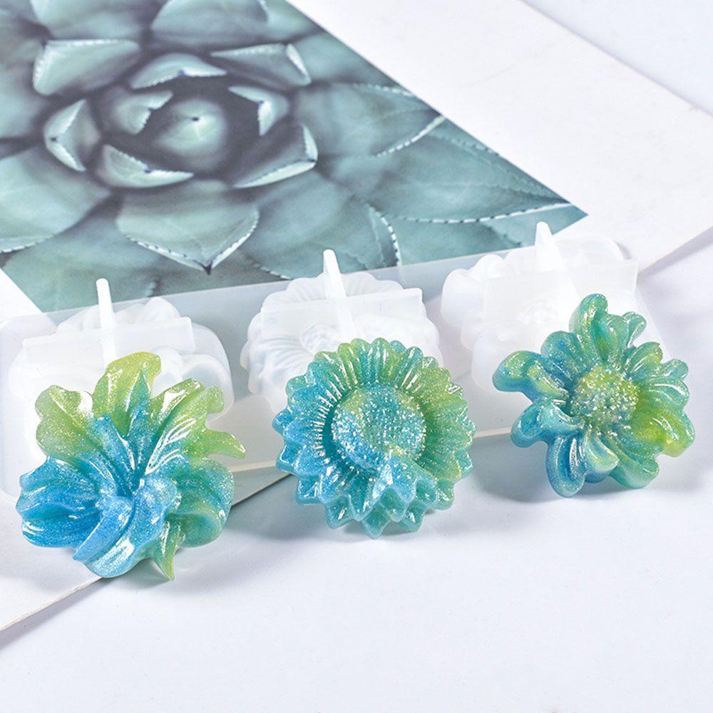 Solighter 3D Mahkota Handmade Kristal DIY Kerajinan Membuat Perhiasan Alat Cetakan Silikon Bunga Patch