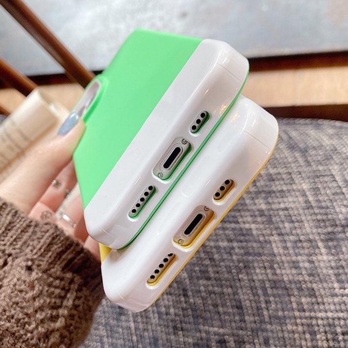 Soft case Silikon Dua Warna Untuk iPhone 11 Pro Max 7 8 Plus X Xr Xs Max 13 Pro Max 12 Pro Max