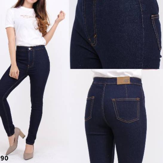 LNR Highwaist Jeans Wanita JSK Jeans Import _
