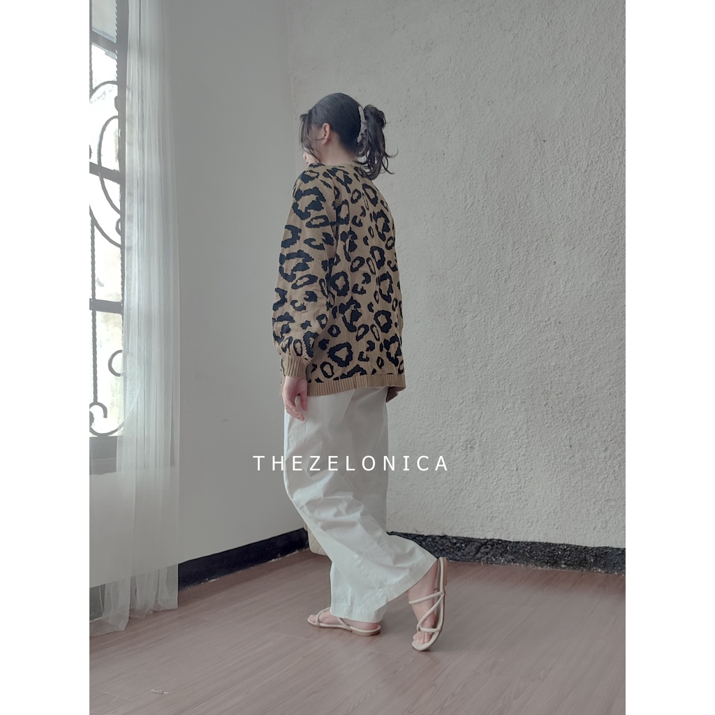 LEOPARD CARDIGAN RAJUT THEZELONICA