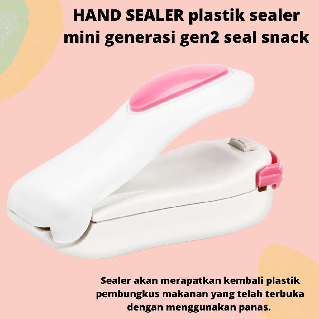 HARGA PROMO!!! Plastik Sealer Mini Generasi Gen2 Seal Snack Makanan Kecil Hand Segel