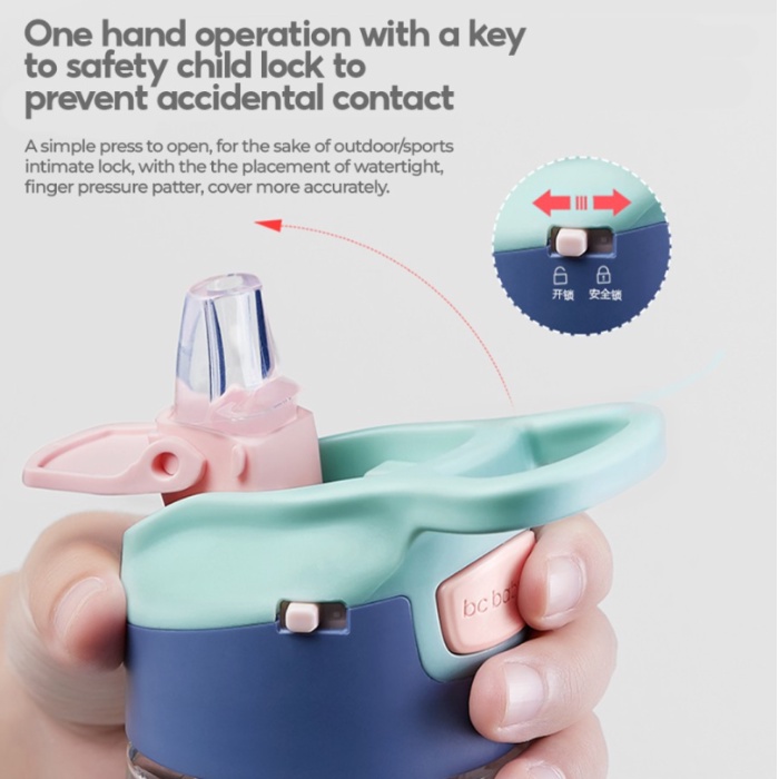 Botol Minum Sport Sedotan Anak Straw Cup BC Babycare Tritan 300 mL