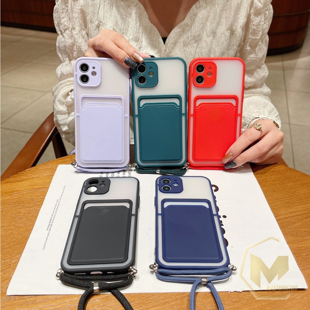 SOFTCASE SLINGCASE LANYARD AERO SLOTCARD SAMSUNG J2 GRAND PRIME  J4+ J5 PRIME J6+ J7CORE J7 PRO A01 M01 CORE MA3047