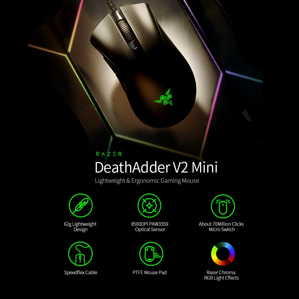 Razer Deathadder Elite mouse Gaming Kabel 3.5G 16000 DPI