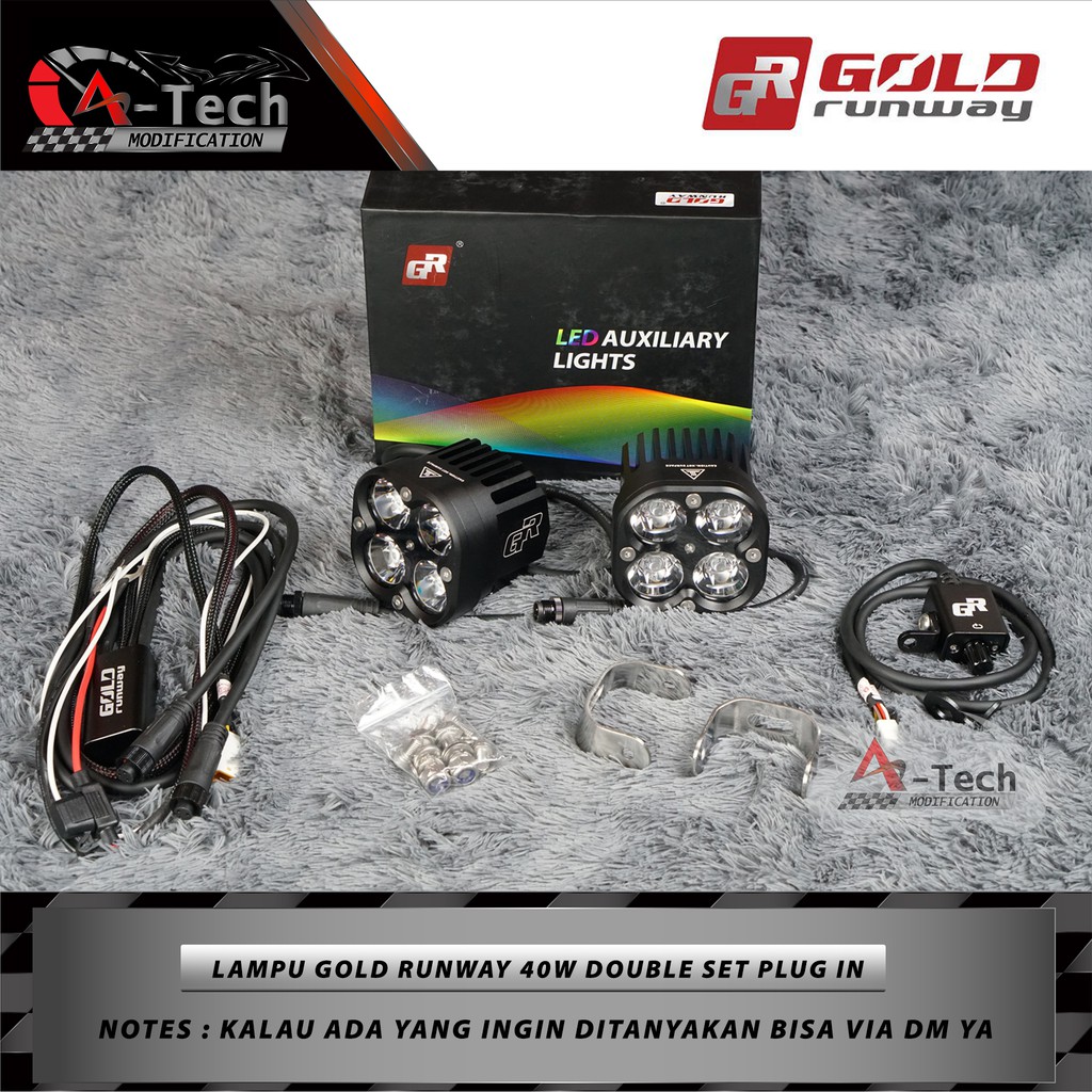 Foglamp Lampu Gold Runway COMBO 40W Sepasang Garansi 1 Tahun