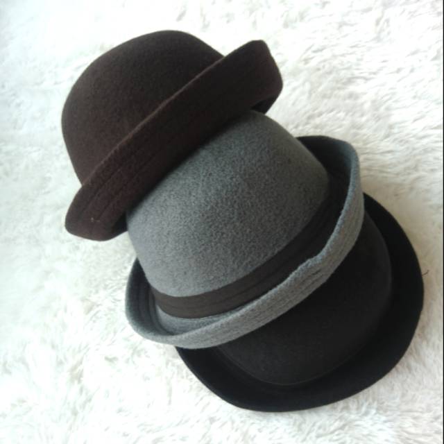 Topi anak topi Vedora bulat