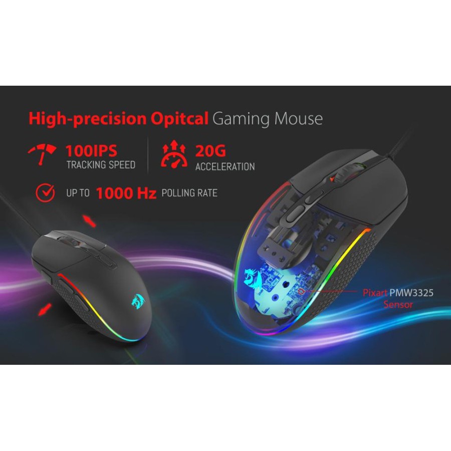 Mouse gaming redragon wired Macro M719