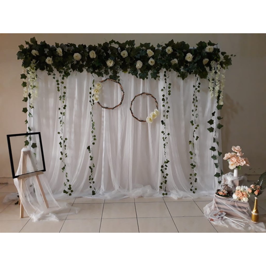 Backdrop lamaran / backdrop tunangan / backdrop akad nikah / dekorasi lamaran / aqiqah / ulang tahun