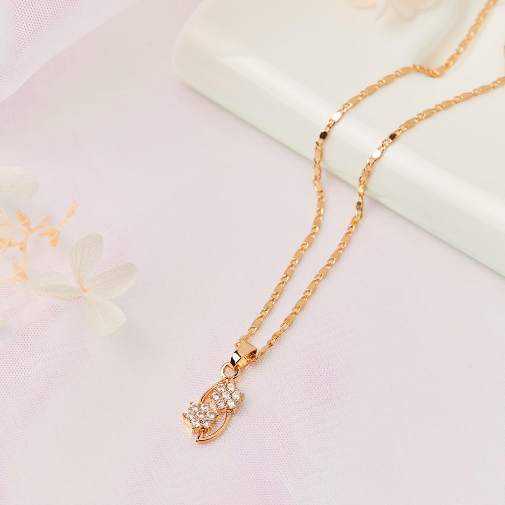 Y346 Kalung Wanita Panjang Korea Anti Karat Kalung Wanita Lapis Emas Pendant Necklace Kalung Emas-4