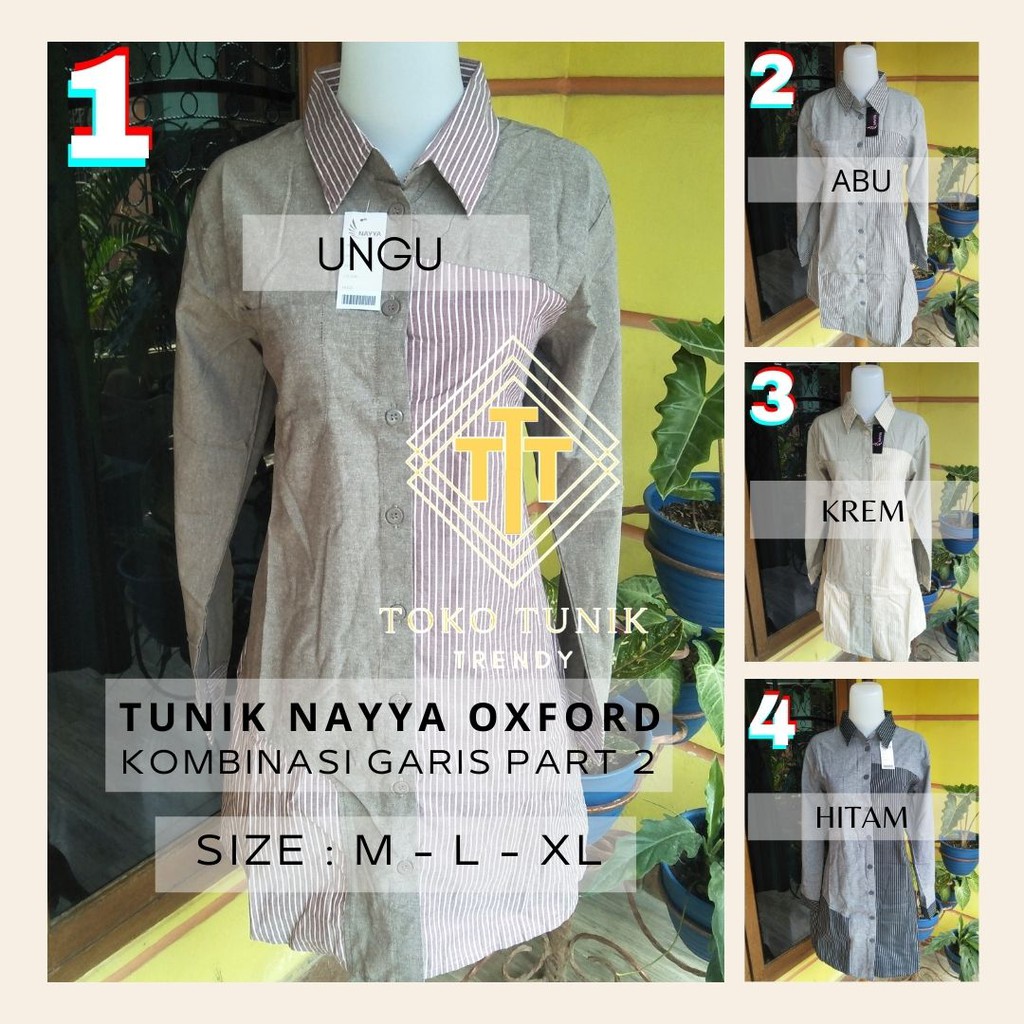 Tunik Hara Terbaru 2021 / Tunik Hara Oxford Garis Part 2 / Tunik Hara Santri Putri Terbaru