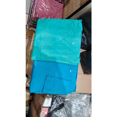 baju jaga warna hijau tosca dan biru tosca s-xl panjang