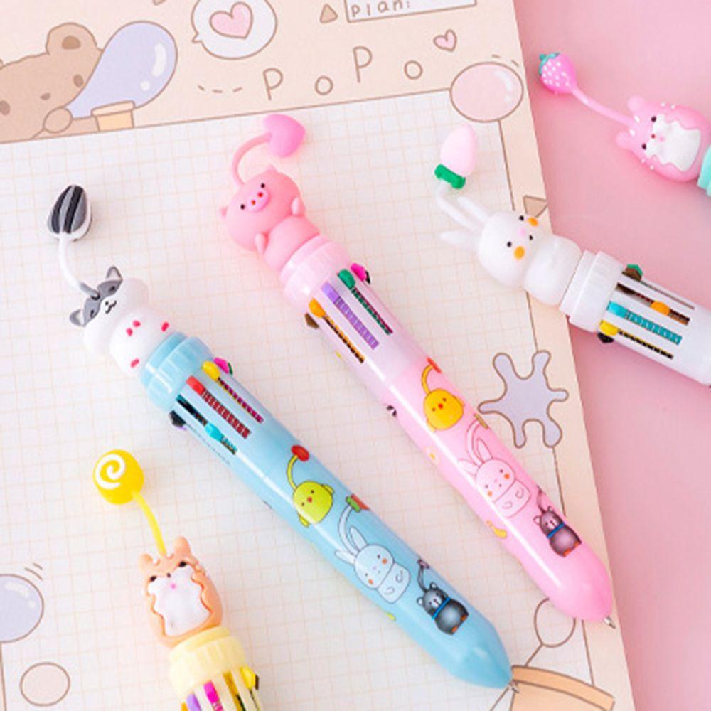 Populer 10warna Bolpoin Kreatif Perlengkapan Kantor Sekolah Alat Tulis Alat Tulis Dengan Liontin Rollerball Pen