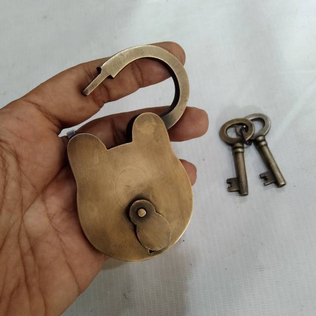 2-3/4&quot; Brass padlock / Gembok / Kunci rumah kuningan - antique brass Termurah