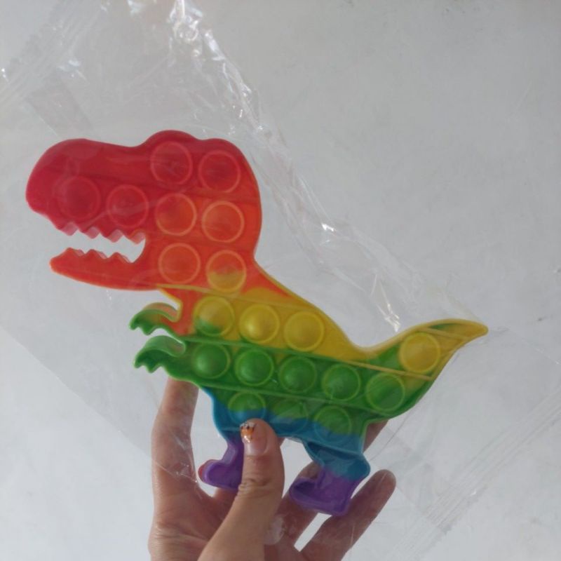 《READY STOCK 50+ JENIS》 Mainan Anak Pop it Fidget Unicorn Rainbow Versi 1-Dinosaurus