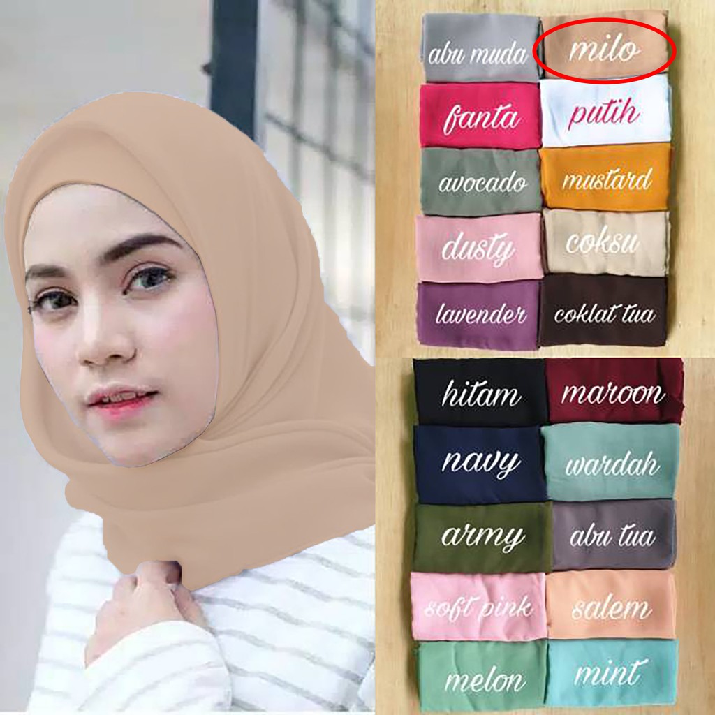 Bella square 115x115 kerudung polly cotton jilbab Bella square 115x115 kerudung polly cotton jilbab