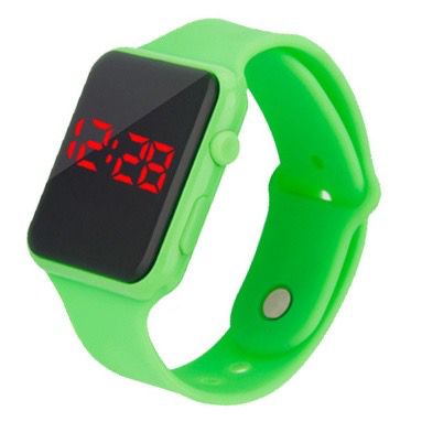 JAM TANGAN LED DIGITAL FASHION KISD&TEENAGER ( REMAJA ) DISPLAY WATCH ELEKTRONIK IMPORT LED WANITA PRIA JF055-HIJAU