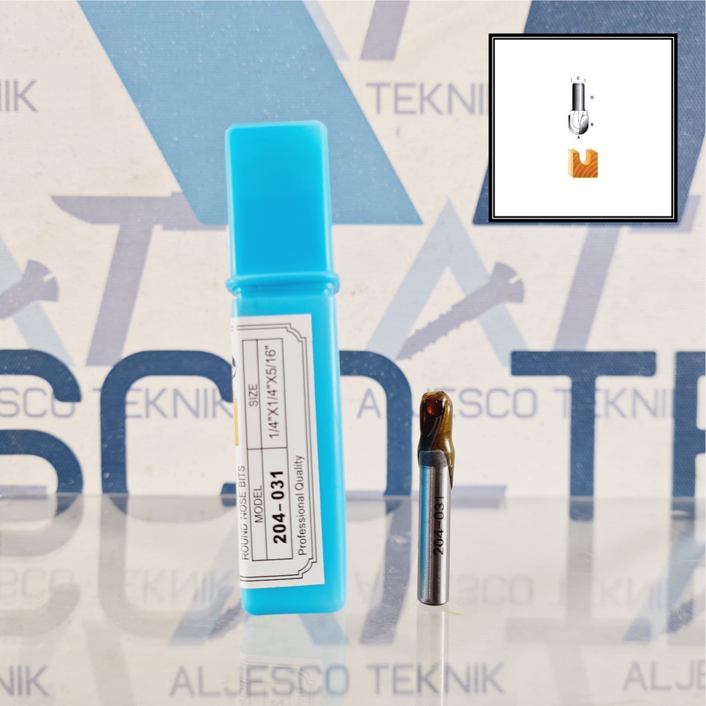 BENZ 204-031 MATA PROFIL BULAT 6MM ROUND NOSE BITS