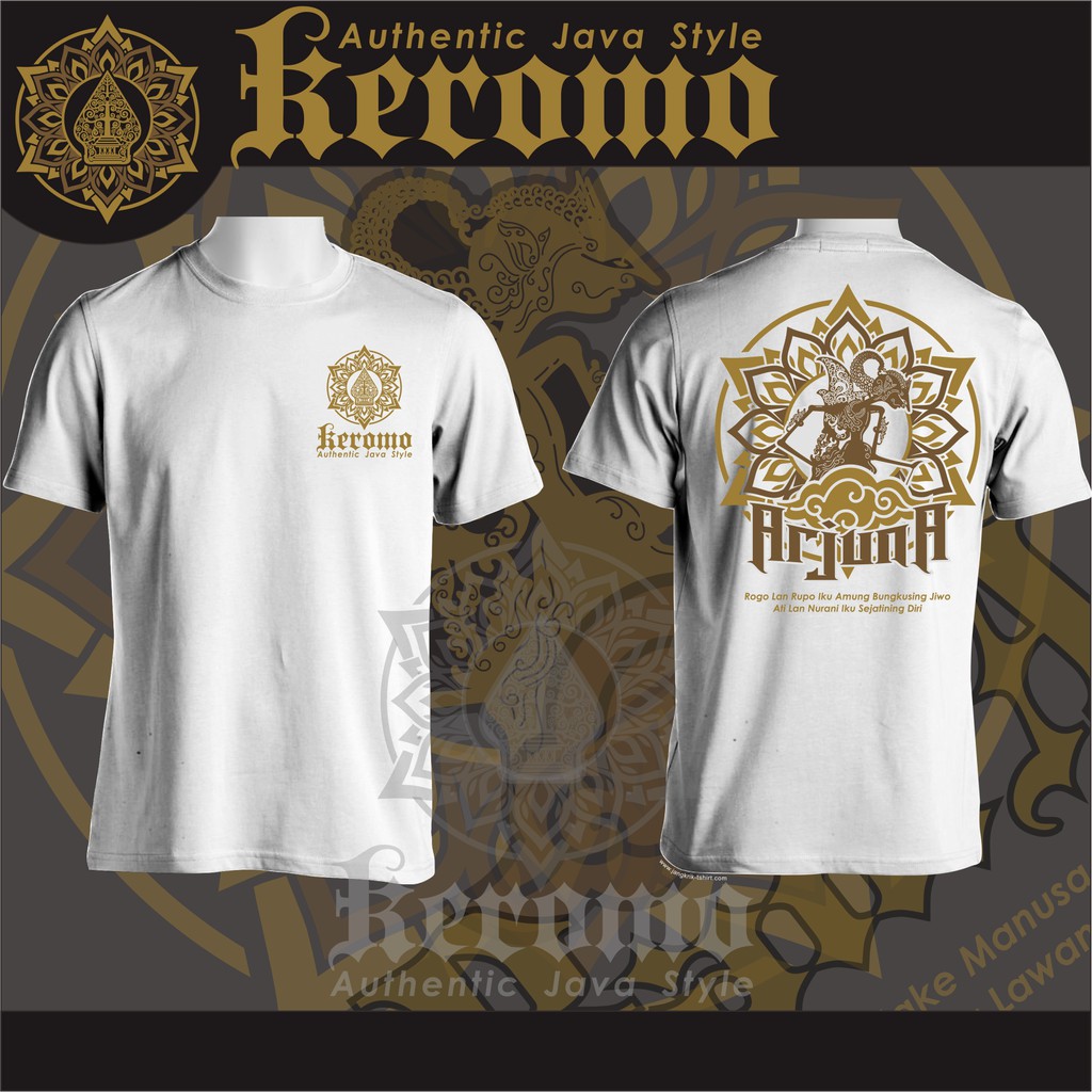 KAOS KEJAWEN /KAOS WAYANG ARJUNA/ KAOS JAWA/ KOAS INDONESIA