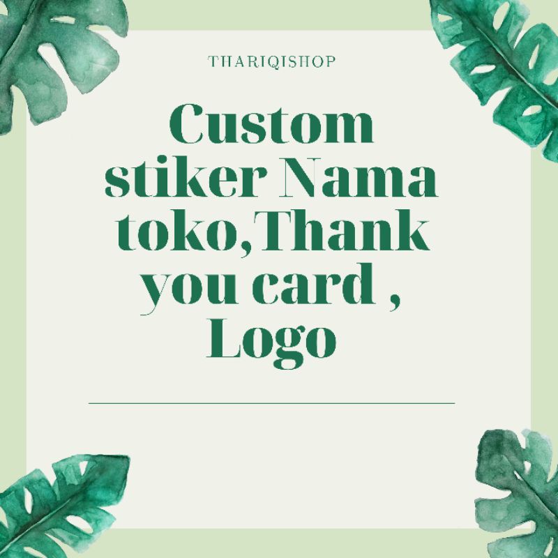 

CUSTOM STIKER OLSHOP,THANK YOU CARD , LOGO