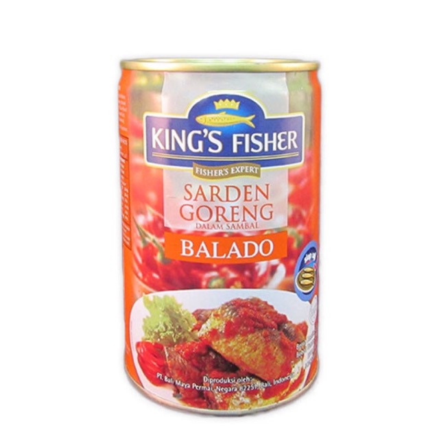 

KING’S FISHER SARDINES GORENG BALADO 425gr