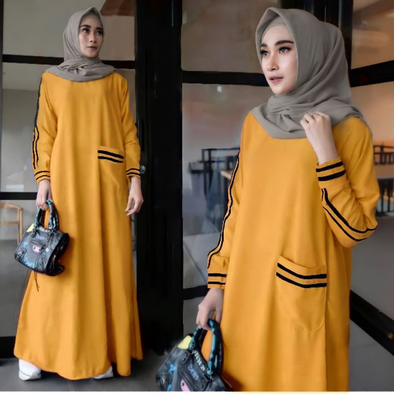 GAMIS AGATHA MAXI DRESS FASHION MUSLIM / ADA KANTONG