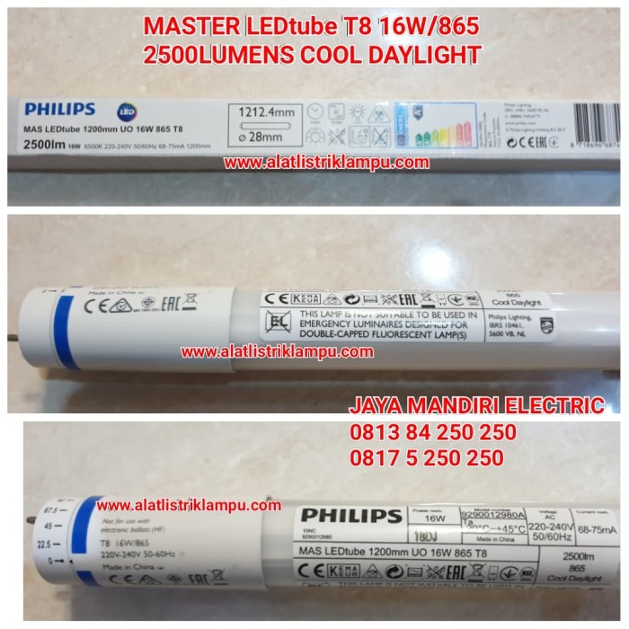TL LED MASTER PHILIPS 16W MAS LEDTUBE 16WATT 1200MM 16 WATT 865 T8