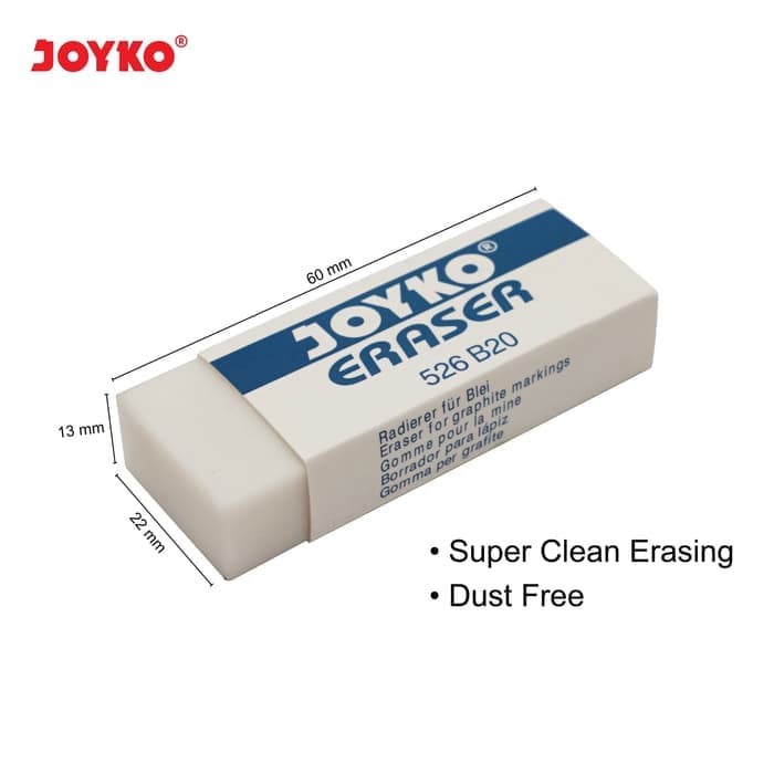 

Penghapus JOYKO Besar Putih/Eraser Joyko B20P/Hapusan Stip Joyko ATK