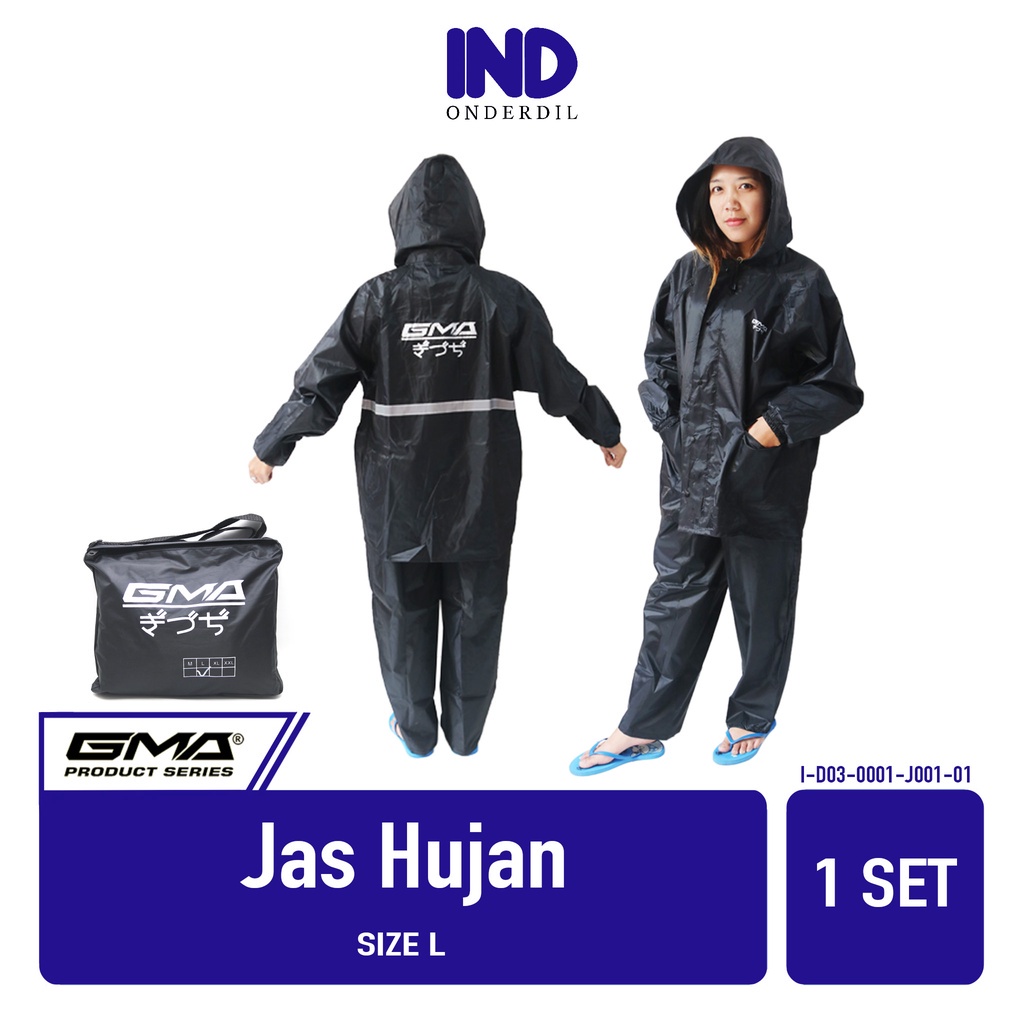 Jas Hujan Parasut Merk GMA Size L