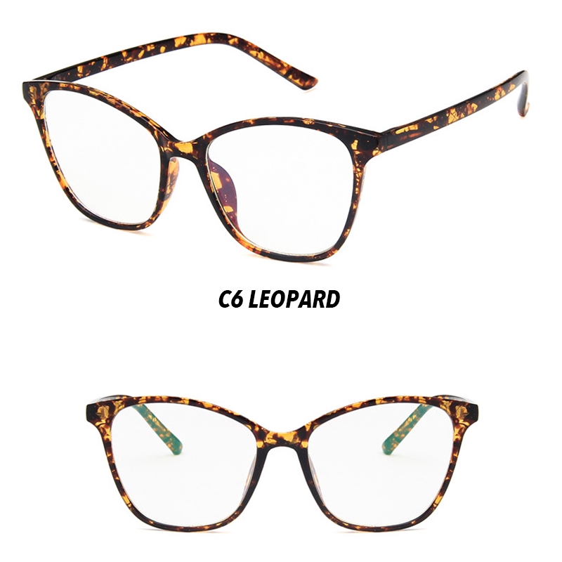 (YUZHU) Bayar di Tempat INS Fashion Oversized Mata Kucing Wanita Kacamata Women Eyeglasses