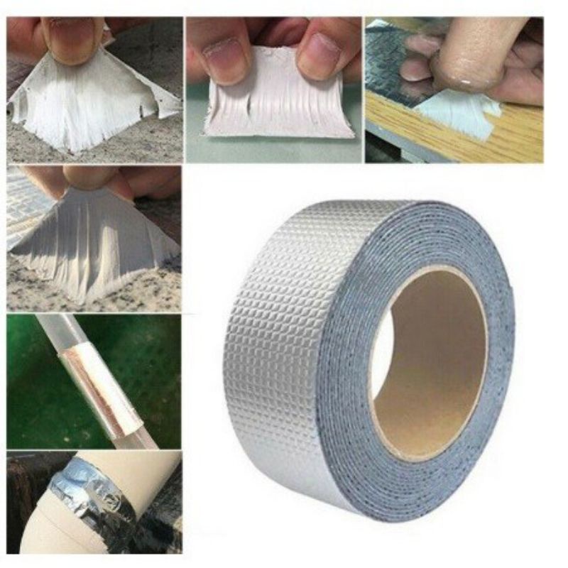 Lakban Anti Bocor 5cmx5 Anti Air Aluminium Foil Butyl Super Waterprof Tape Tambal Atap