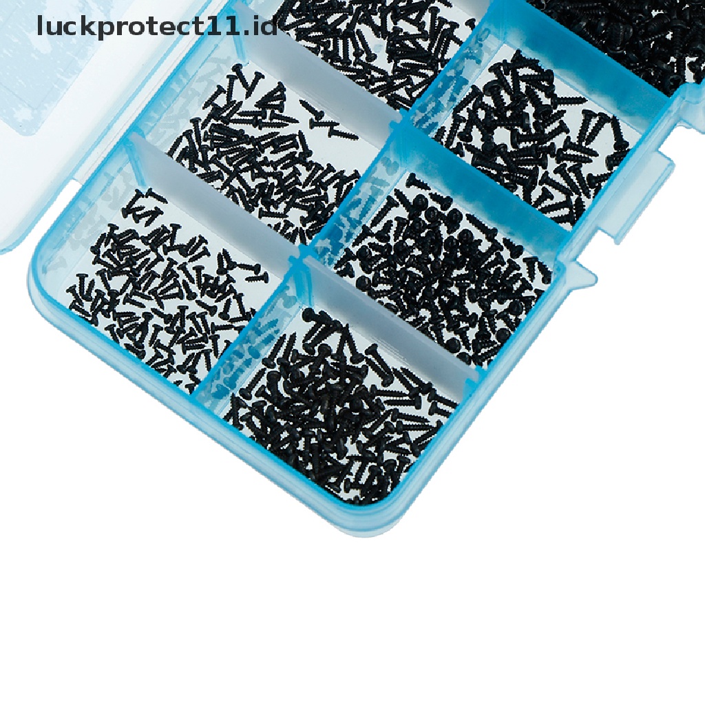 &lt; Luckprotect11. &lt; Luckproteksi1000pcs / set Sekrup Bulat Mikro M1.2 M1.4 M1.7