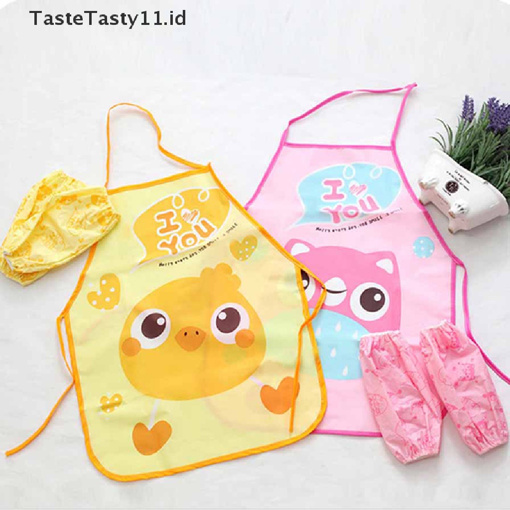 Set Celemek Anak Tahan Air Untuk Koki / Memasak / Melukis