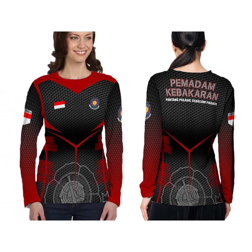 KaosArmy - Kaos Panjang Wanita Damkar Pemadam FullPrint