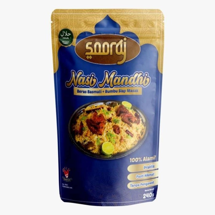 

978Eq1W Sooraj Nasi Mandhi Instan 240Gr, Beras Basmati + Bumbu Siap Masak WQ012