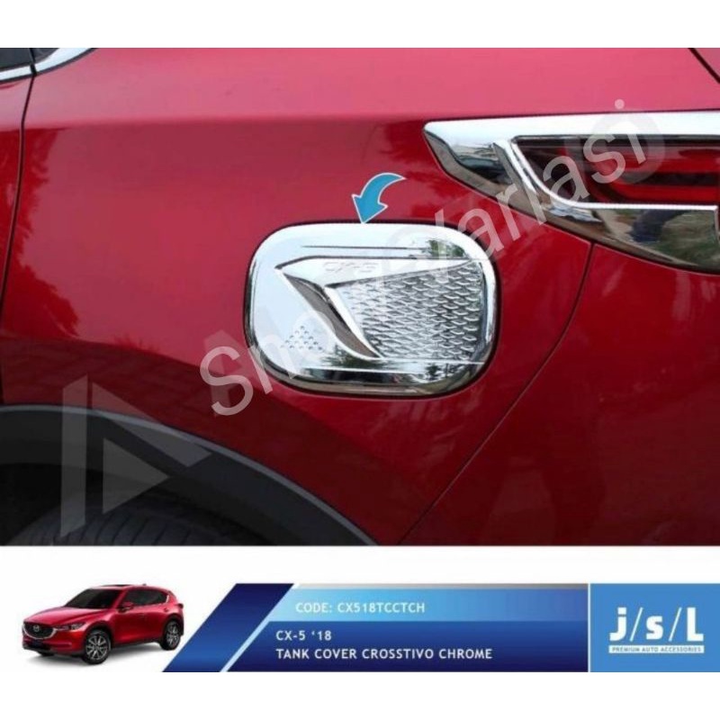 Tank Cover Mazda CX5 2018 Tutup Bensin Crosstivo Chrome Jsl