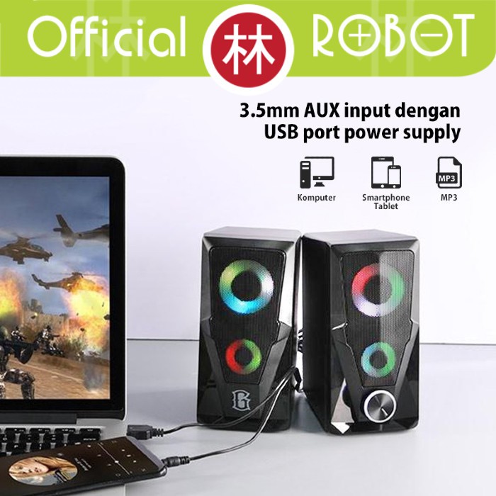 Robot RS200 E-Sports Gaming Speaker 3.5mm AUX With 2 Channel Stereo