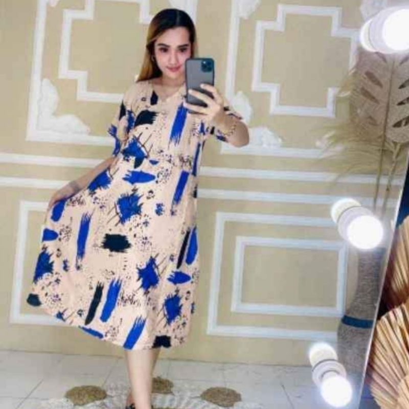 TERBARU Daster Kimono Ruffle Rayon Halus