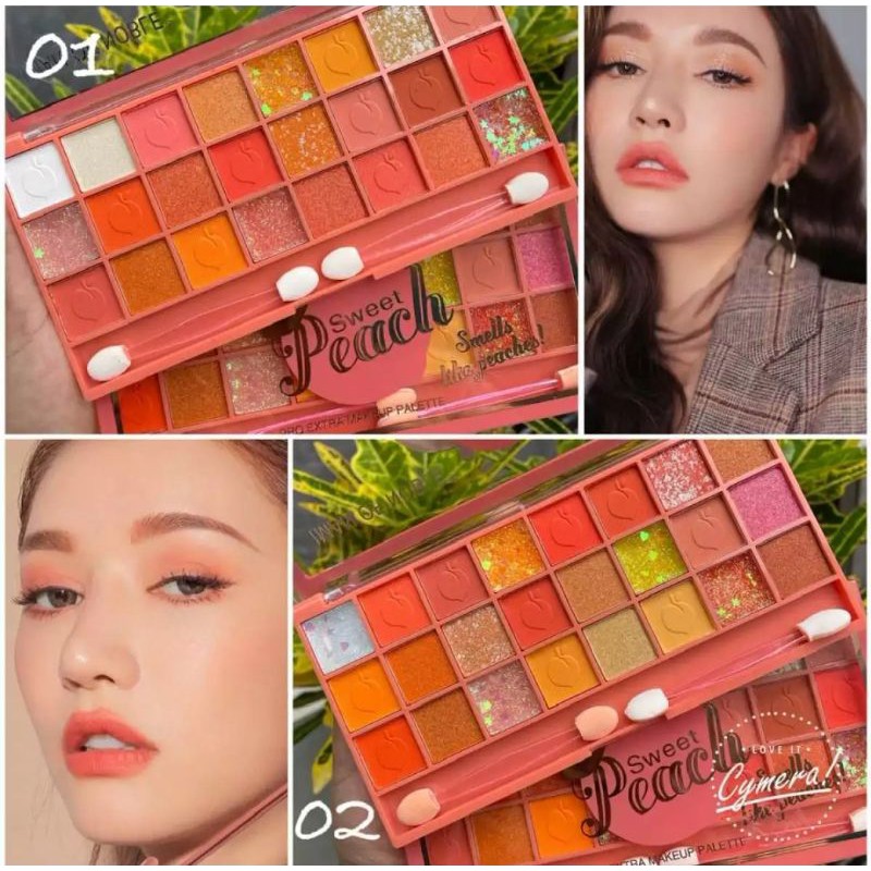 PROMO HOT !!! Perpcs EYESHADOW SWEET PEACH IMAN OF NOBLE PRO EXTRA MAKEUP PALLETE 12 WARNA