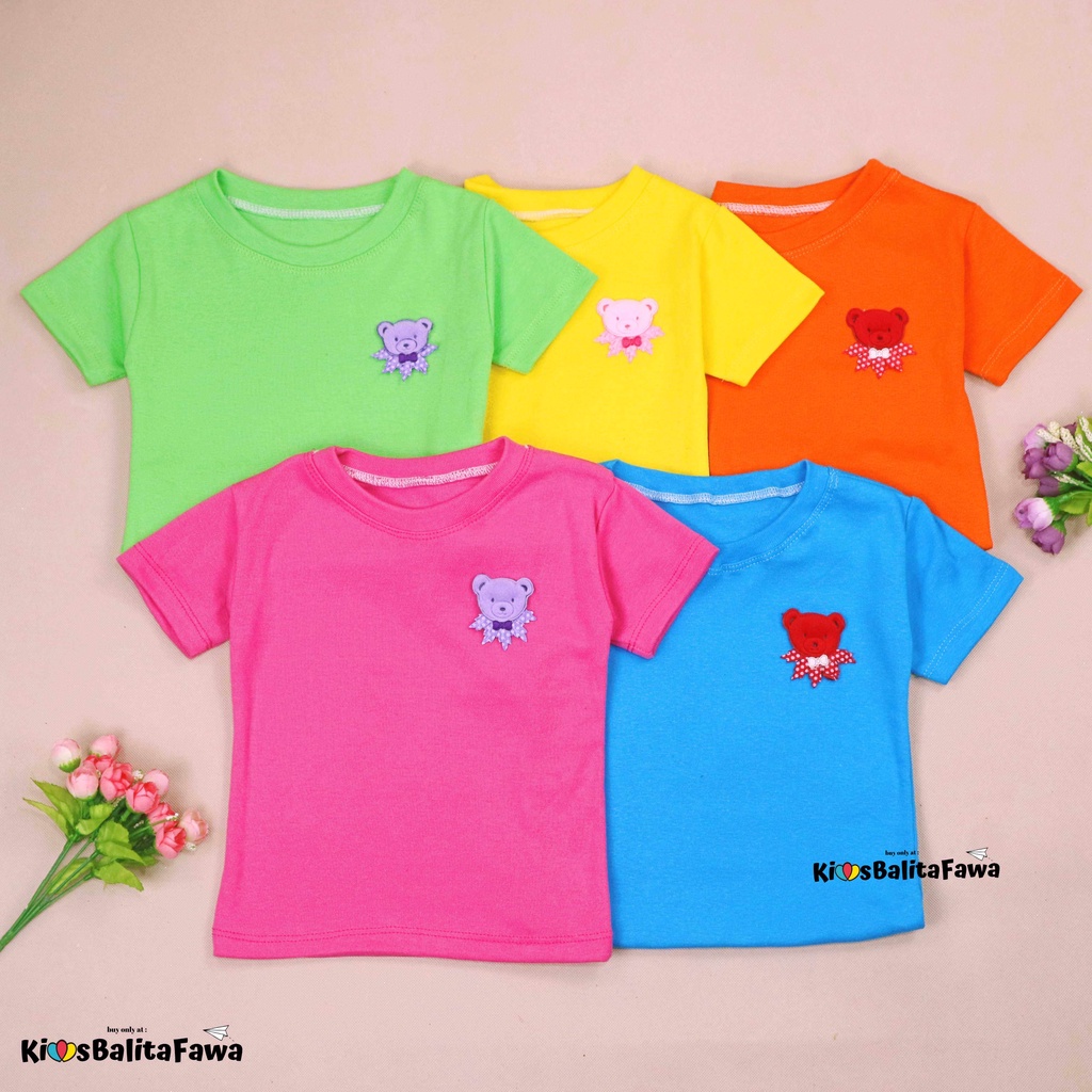 Lolipop Shirt uk 1-2 Tahun / Kaos Anak Perempuan Kids T-Shirt Polos Lengan Cewek Blus Baju Import